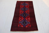 3'9 x 6'10 Afghan Tribal Belouch wool rug - Nomad Hues