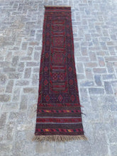 Afghan Tribal adreskan kilim rug runner