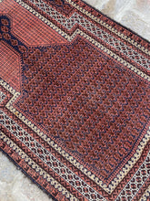 Vintage Afghan Tribal Prayer Rug - Authentic Cultural Carpet - Nomad Hues