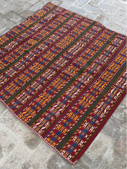 Vintage Uzbek Gajari Kilim - Authentic Handmade Rug - Nomad Hues