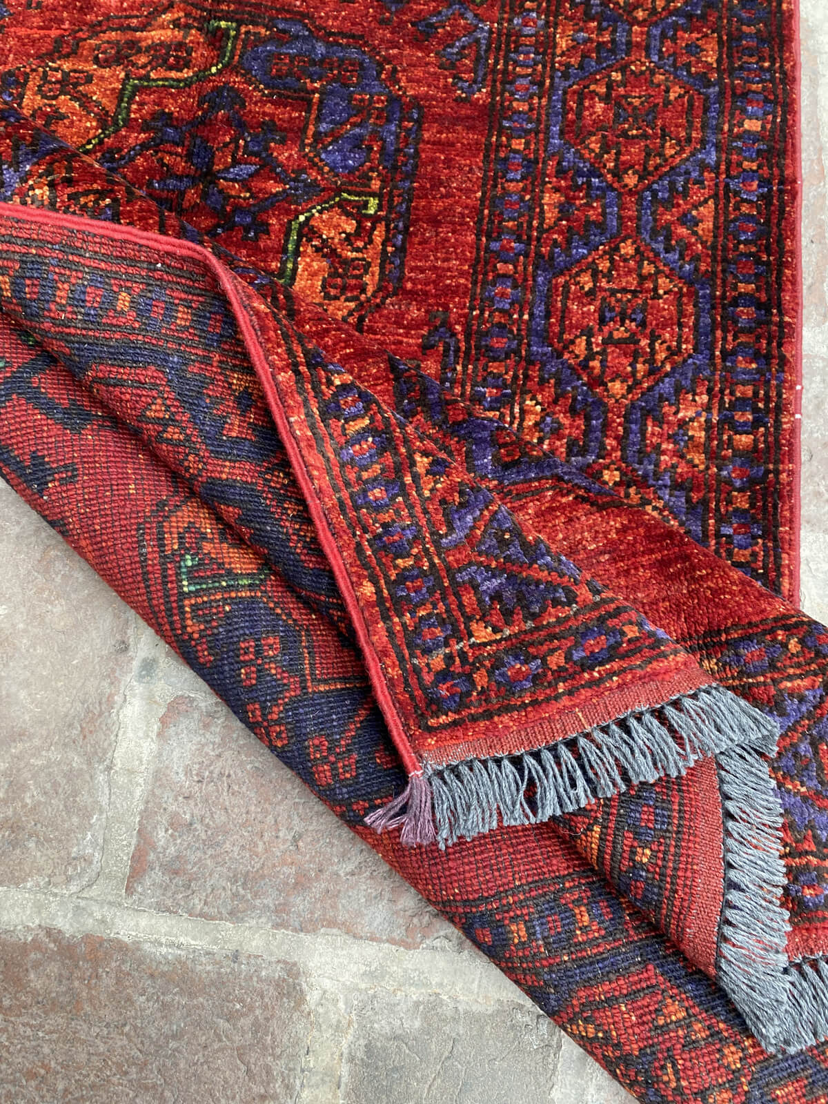 Afghan Turkmen handmade runner rug - Nomad Hues