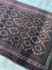 Vintage Handmade Balouch Nomad Rug