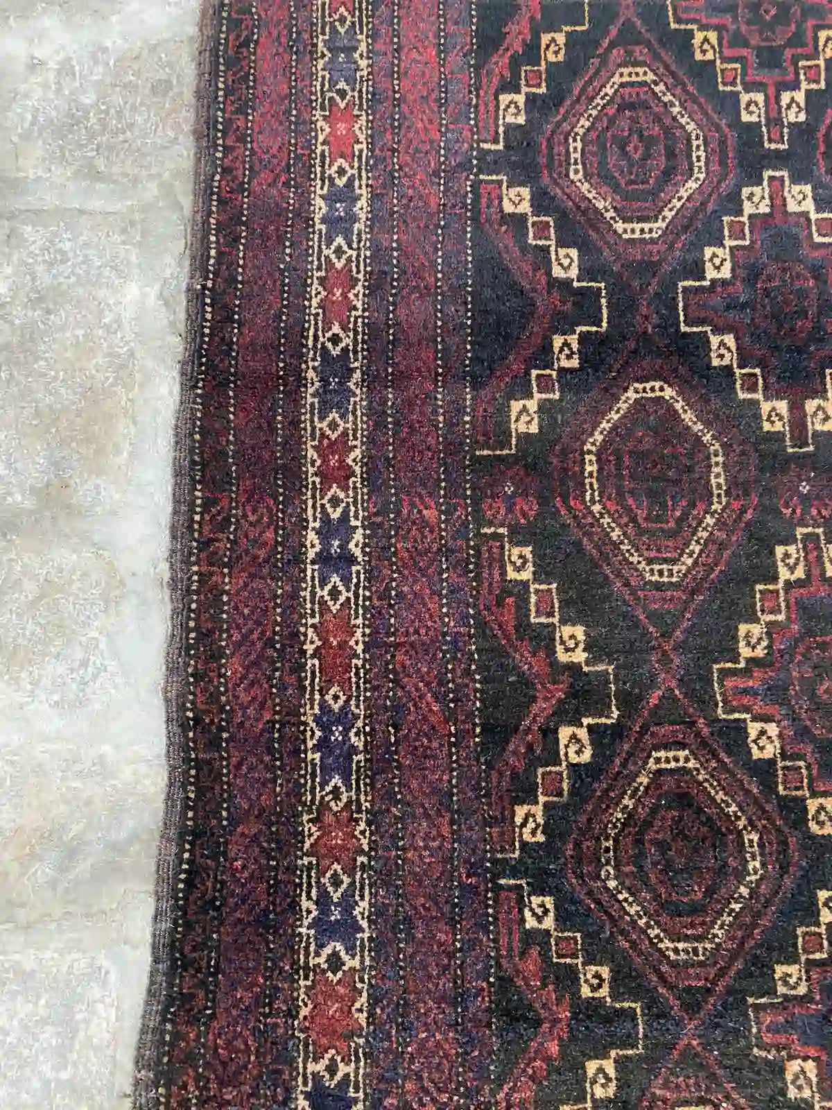 Vintage Handmade Balouch Nomad Rug