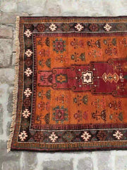 Baluch Handmade Rug - 3.8 x 8.6 ft - Bohemian style