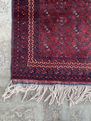 Elegant Afghan Kunduzi Hand-Knotted Runner Rug – 2.7 x 9.4 Feet - Nomad Hues