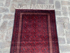 Elegant Afghan Kunduzi Hand-Knotted Runner Rug – 2.7 x 9.4 Feet - Nomad Hues