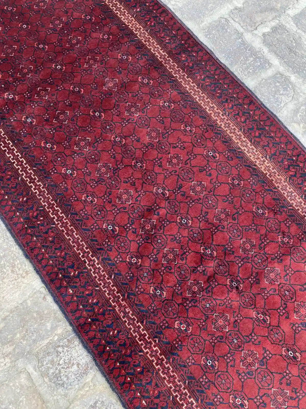 Elegant Afghan Kunduzi Hand-Knotted Runner Rug – 2.7 x 9.4 Feet