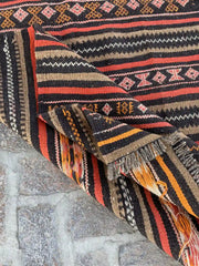 Handwoven Afghan Nomad's Kilim - Striped Pattern - Nomad Hues