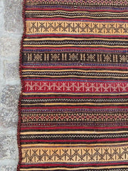 Vintage Afghan Nomad's Kilim - Striped Pattern - Nomad Hues