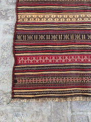 Vintage Afghan Nomad's Kilim - Striped Pattern - Nomad Hues