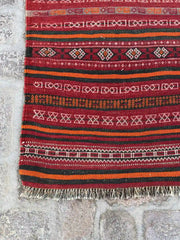 4'3 x 10'7 Afghan Nomad's Kilim - Bold Striped Design - Nomad Hues