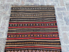 Handwoven Afghan Nomad's Kilim - Striped Pattern - Nomad Hues