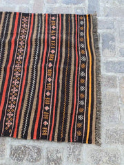 Handwoven Afghan Nomad's Kilim - Striped Pattern - Nomad Hues