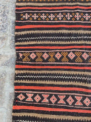 Handwoven Afghan Nomad's Kilim - Striped Pattern - Nomad Hues