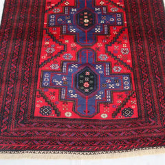 3'9 x 6'10 Afghan Tribal Belouch wool rug - Nomad Hues