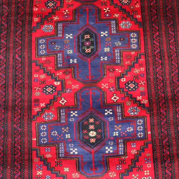 3'9 x 6'10 Afghan Tribal Belouch wool rug - Nomad Hues