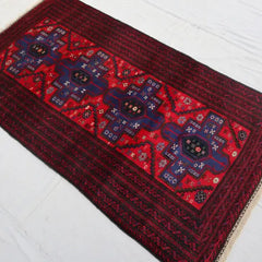 3'9 x 6'10 Afghan Tribal Belouch wool rug - Nomad Hues