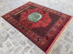 One of a kind  Hand-Knotted Turkmen Rug - 5.4' x 6.9' - Nomad Hues