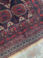 Hand-Knotted Belouch Rug - 3.8' x 7' - Nomad Hues