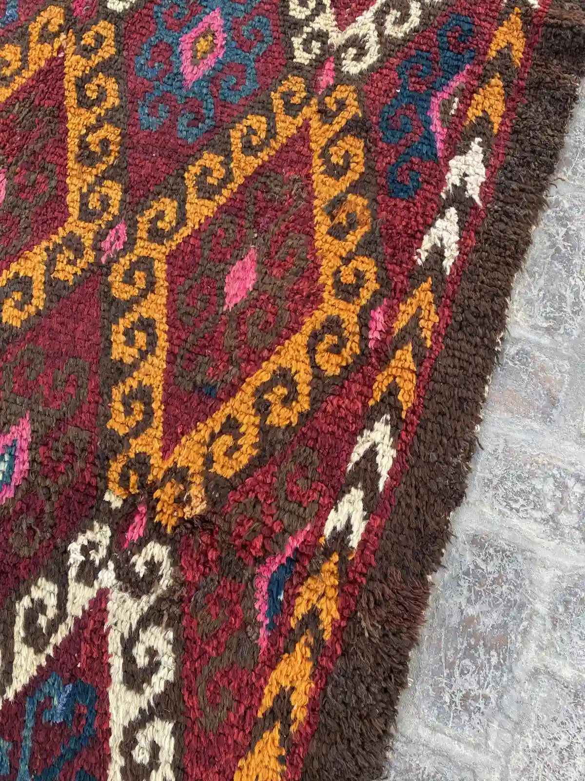 Genuine Afghan Tribal Carpet Hand Knotted with Geometric Pattern, 5.2 x 13.3 ft - Nomad Hues