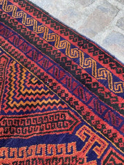 Afghan Belouchi Runner - Geometric Diamond Patterns - Nomad Hues