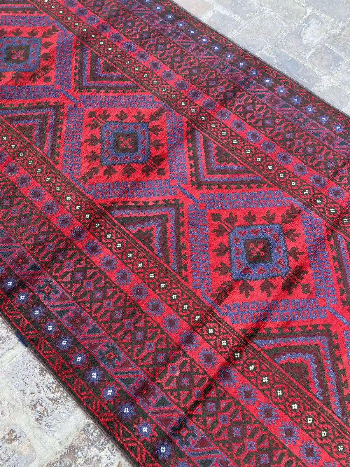 4'0 x 12'3 Afghan Belouchi Runner rug - Nomad Hues