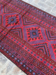 4'0 x 12'3 Afghan Belouchi Runner rug - Nomad Hues