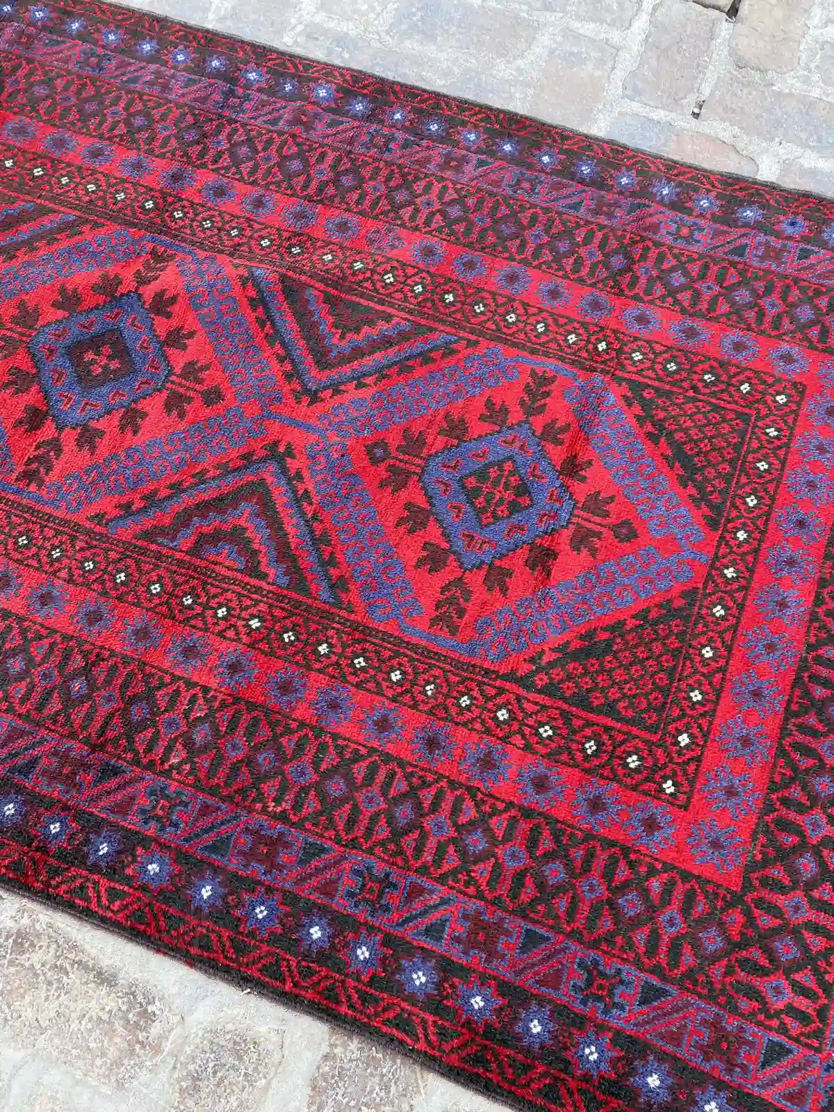 4'0 x 12'3 Afghan Belouchi Runner rug - Nomad Hues