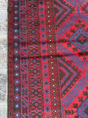 4'0 x 12'3 Afghan Belouchi Runner rug - Nomad Hues