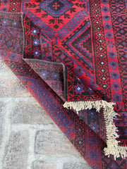 4'0 x 12'3 Afghan Belouchi Runner rug - Nomad Hues