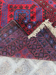 4'0 x 12'3 Afghan Belouchi Runner rug - Nomad Hues