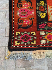 One of a kind Semi Antique Hand-Knotted Caucasian Rug - 7.2' x 14.2' - Nomad Hues