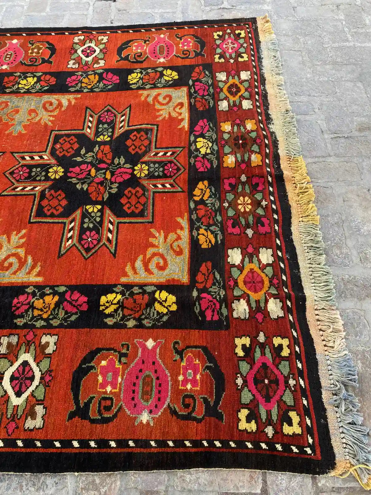 One of a kind Semi Antique Hand-Knotted Caucasian Rug - 7.2' x 14.2' - Nomad Hues