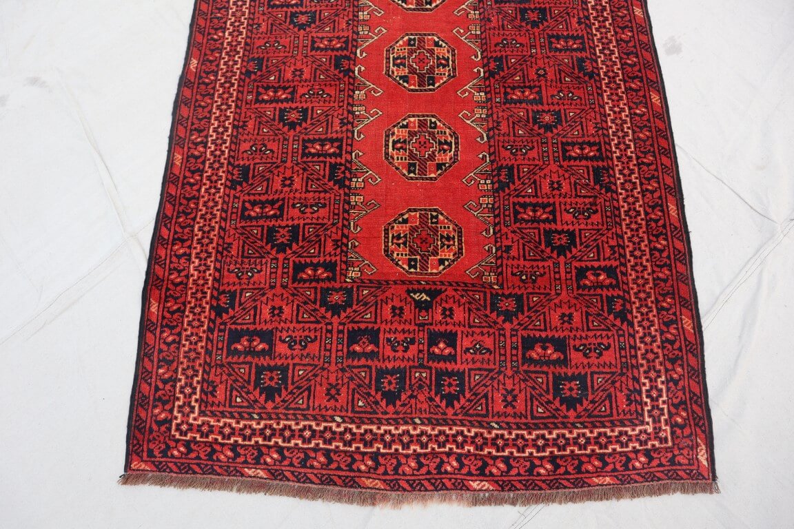 Vintage Hand-knotted Afghan Kunduz rug - Nomad Hues