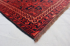 Vintage Hand-knotted Afghan Kunduz rug - Nomad Hues