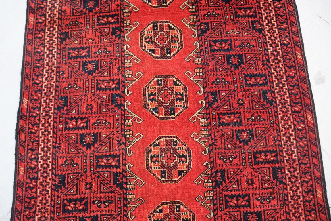 Vintage Hand-knotted Afghan Kunduz rug - Nomad Hues