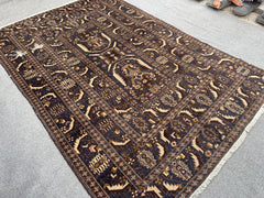 6'6 x 9'9 Vintage Afghan hand knotted rug - Nomad Hues