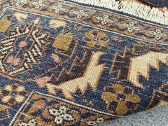 6'6 x 9'9 Vintage Afghan hand knotted rug - Nomad Hues