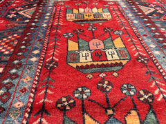 3'5 x 9'9 Hand-Knotted Vintage Tribal Rug Runner - Nomad Hues