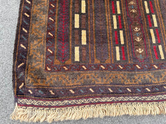 2'10 x 4'8 beautiful handmade Afghan Pictroial rug - Nomad Hues