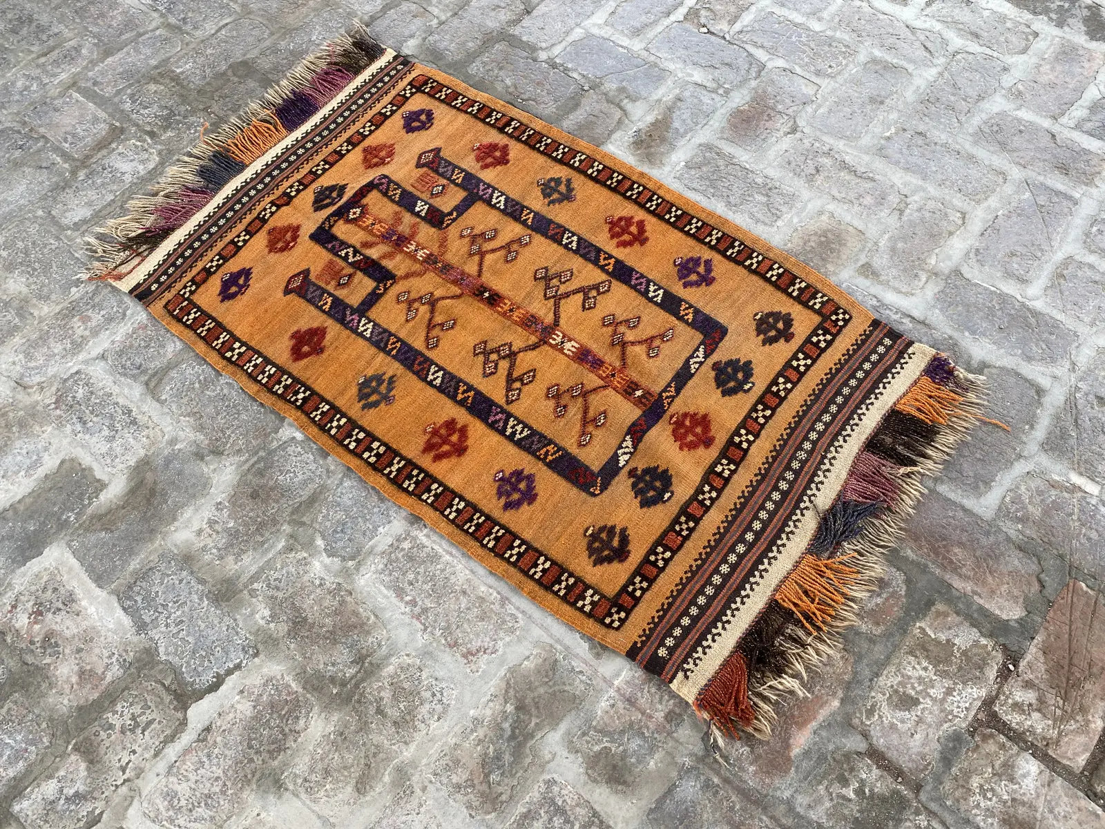 Afghan hand knotted tribal wool rug - Nomad Hues