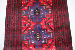 3'9 x 6'10 Afghan Tribal Belouch wool rug - Nomad Hues