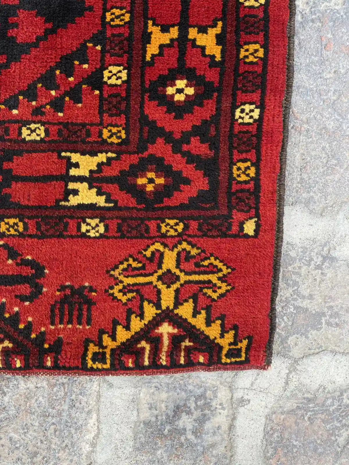 Handmade Afghan Tribal Rug - Geometric Design - Nomad Hues