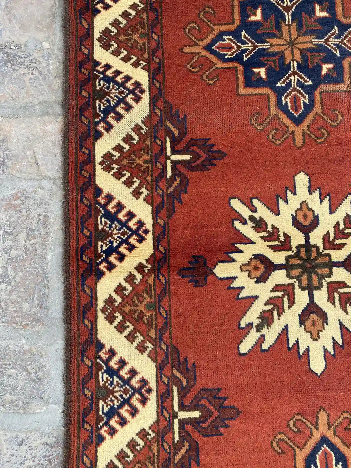 Handmade Afghan Runner Rug - Traditional Design - Nomad Hues