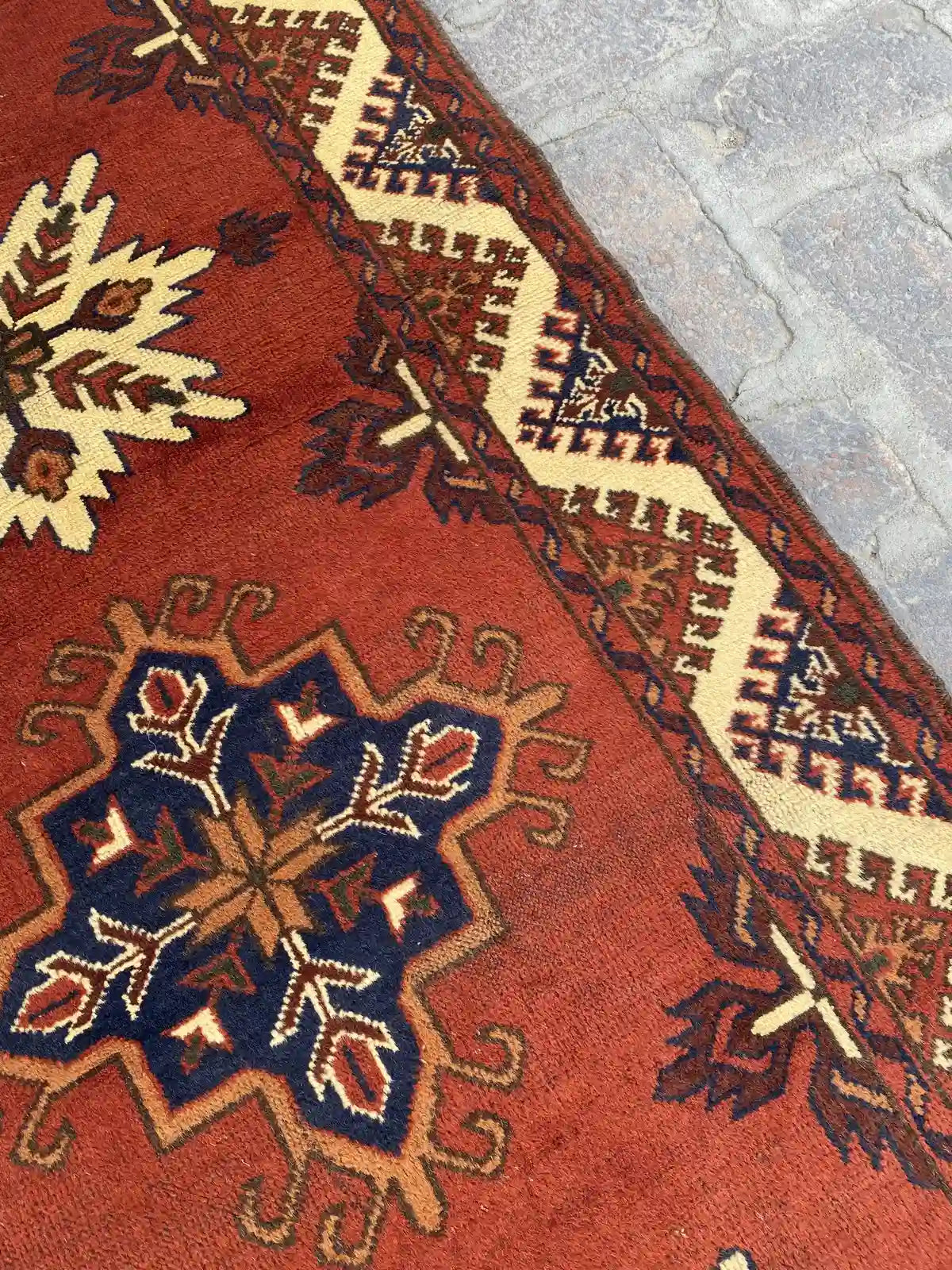 Handmade Afghan Runner Rug - Traditional Design - Nomad Hues