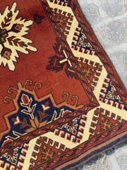 Handmade Afghan Runner Rug - Traditional Design - Nomad Hues