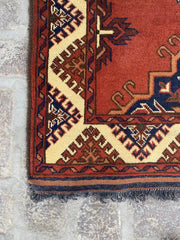 Handmade Afghan Runner Rug - Traditional Design - Nomad Hues