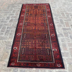 Authentic Afghan Hand-Knotted Wool Rug – Traditional Geometric Design - Nomad Hues