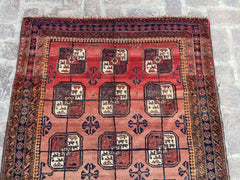 Vintage Afghan Belouch Filpai Rug – Elegant Pattern, 4.0 x 7.1 ft - Nomad Hues