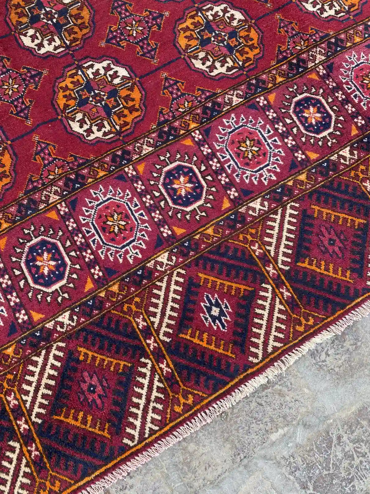 Stunning Hand Knotted Turkoman Tekke Rug - 6.9' x 10.9' - Nomad Hues